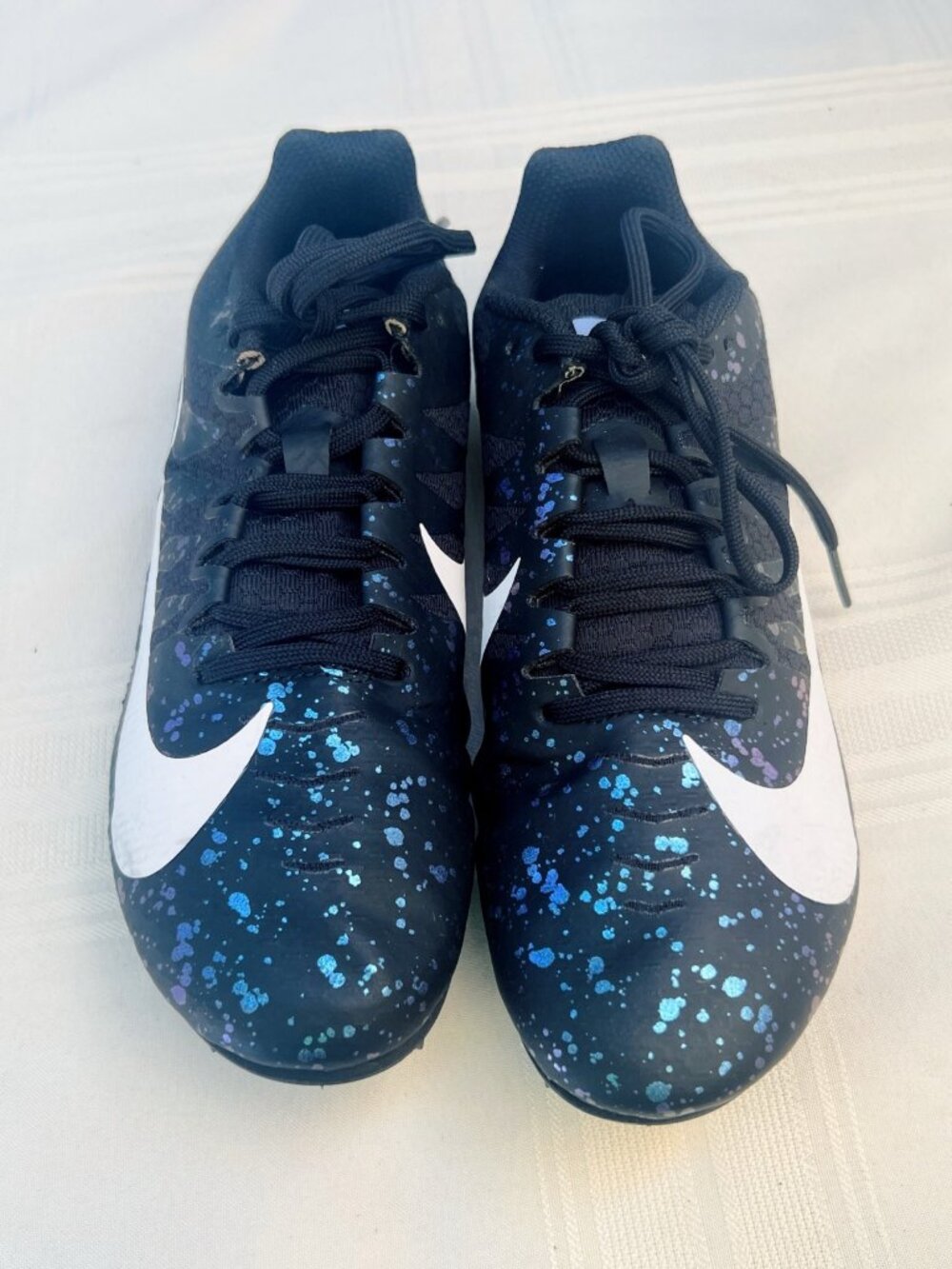 Nike Zoom Rival Racing Black/Blue Track & Field Spikes Shoes With Hexagonal Sole